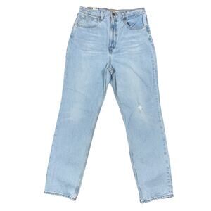 Levi's 70s High Slim Straight Jeans Women's W30 L29 Light Wash Distressed